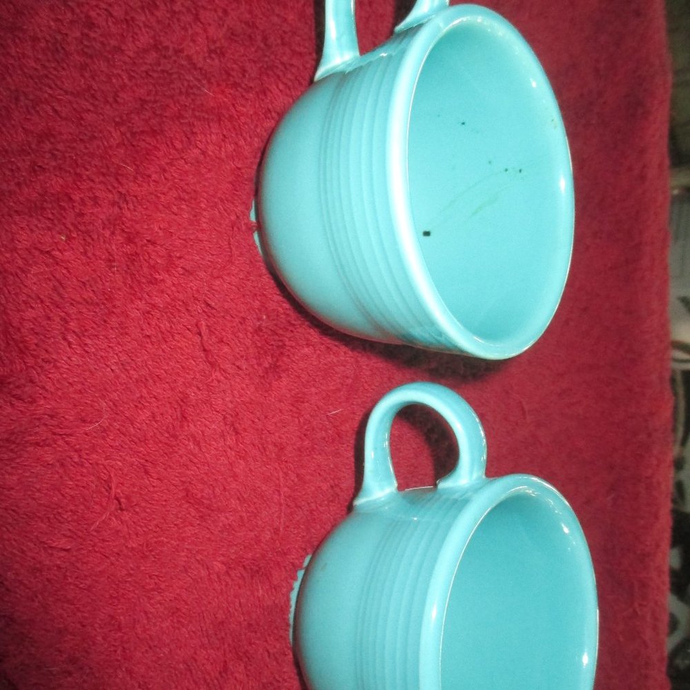 Fiesta ware Teacup Retired Aqua Set of Two